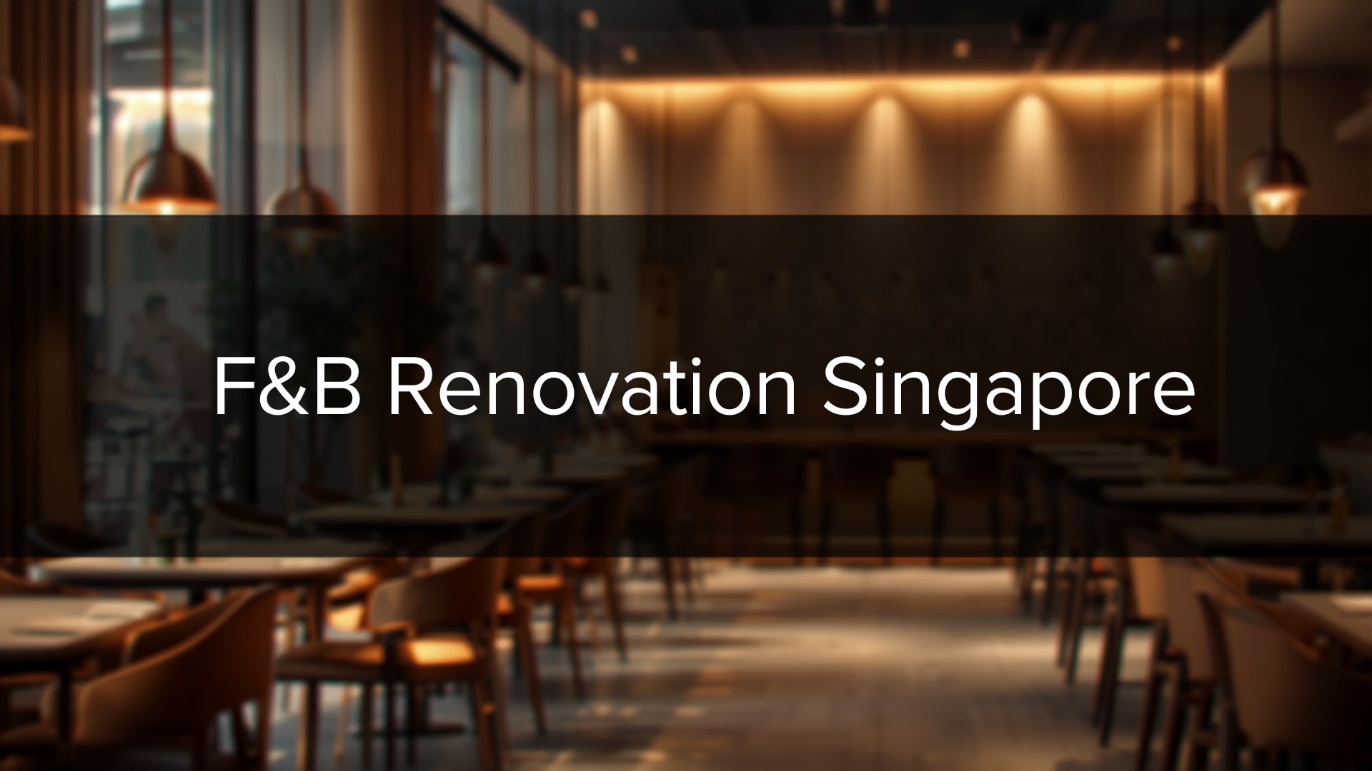 F&B restaurant renovation Singapore – RH Design & Build